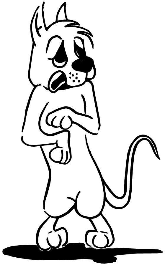 559x900 White Cartoon Dog