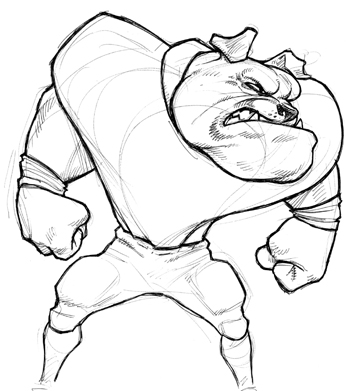 360x391 Cartoon Dog Jaggedsmile