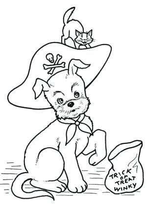 300x421 Color Pages Of Dogs Cat And Dog Coloring Pages Free Coloring Pages