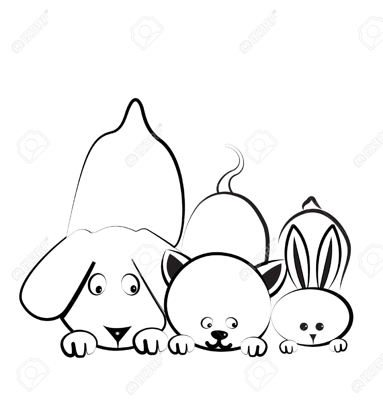 1235x1300 Dog, Cat And Rabbit Logo Royalty Free Cliparts, Vectors, And Stock