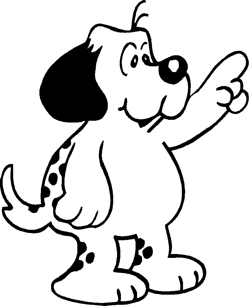 834x1024 Line Art Clipart Easy Dog