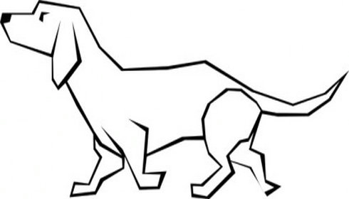 490x280 Simple Dog Clipart