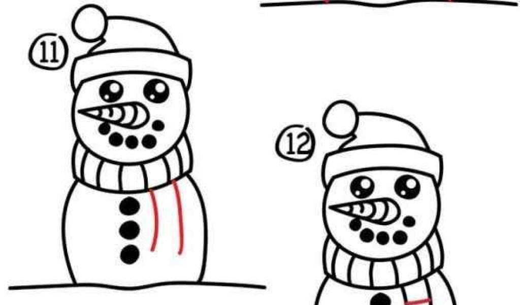 1024x600 The Word Udogu How Easy Winter Drawings For Kids To Draw A Cartoon