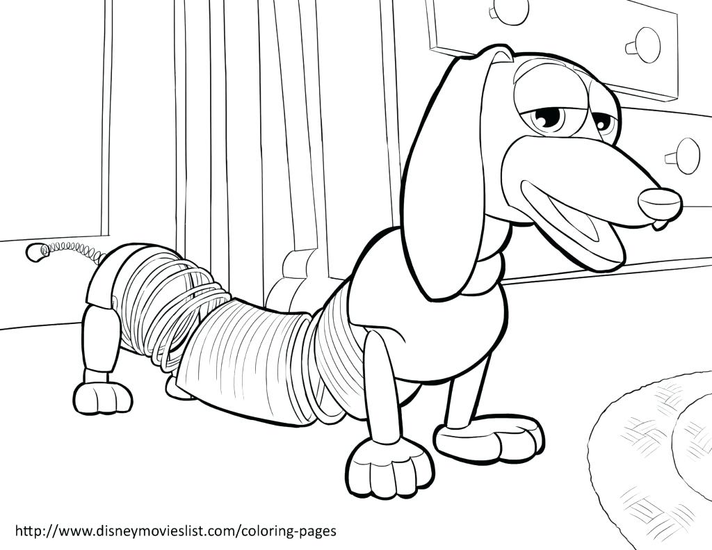 1024x791 Coloring Toy Story Coloring Pages Slinky Dog Page Sheet Games
