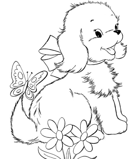 580x670 Drawn Baby Animal Cute Dog