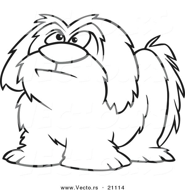 600x620 Cartoon Dog Coloring Pages Vector Of A Cartoon Shaggy Dog Coloring