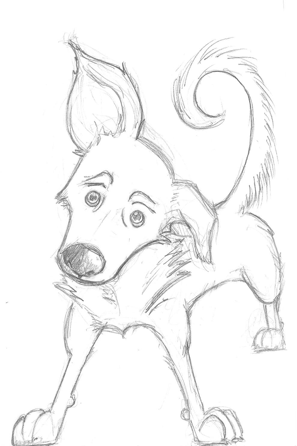989x1485 Simple Dog Pencil Arts More Layla Sketches Cartoon Sketches, Dog