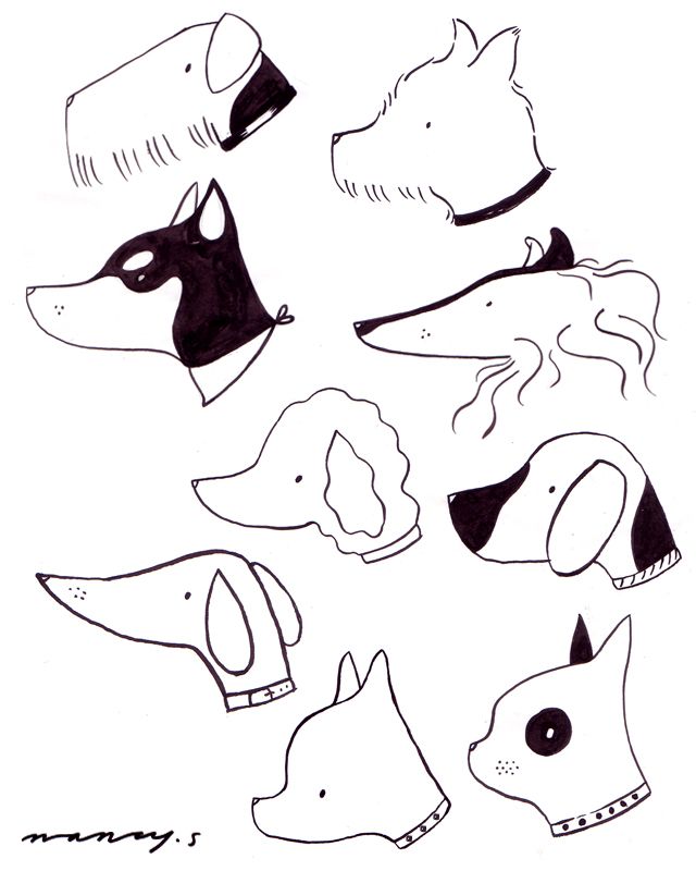 640x800 Simple Fun! Dog Ink Sketches! Animals