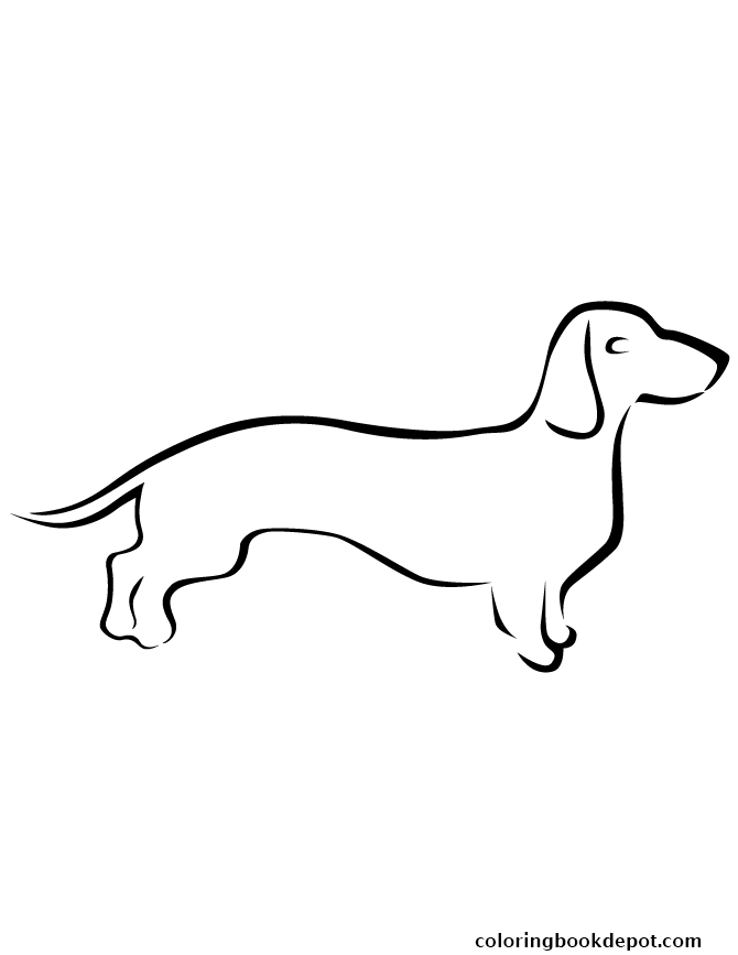 670x867 Simple Dog Line Art Coloring Pages