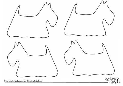 480x338 Scottie Dog Template