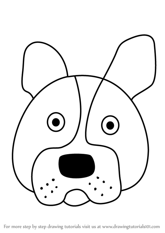 567x800 Learn How To Draw A Boston Terrier Dog Face For Kids (Animal Faces