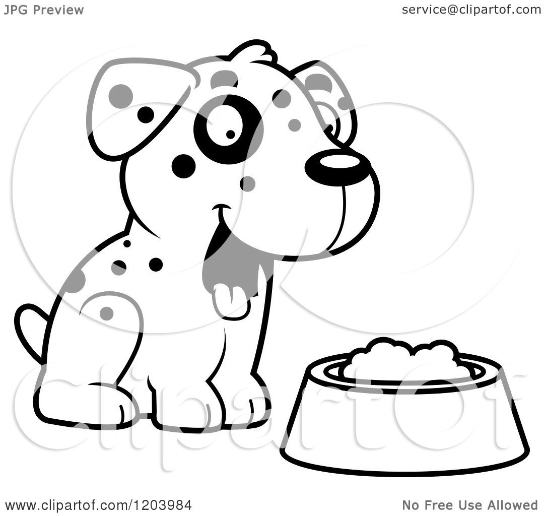 1080x1024 Cartoon Of A Black And White Cute Dalmatian Puppy Sitting By Dog