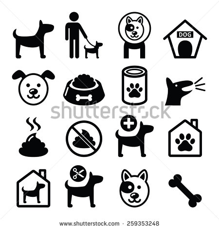 450x470 Dog, Pet Icons Set