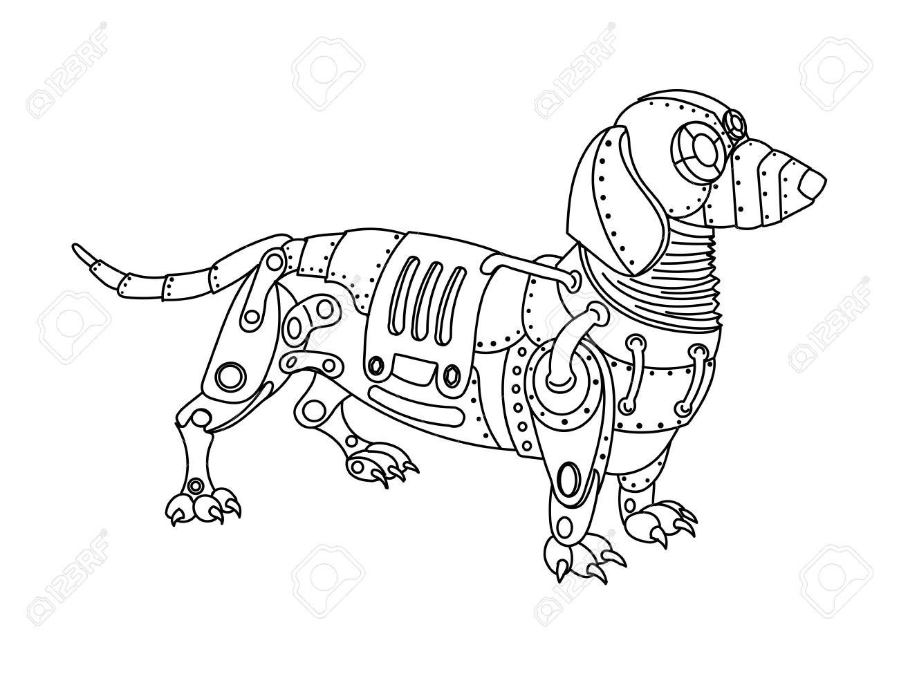 1300x975 Steampunk Dog Drawing Steampunk Drawing Sketches