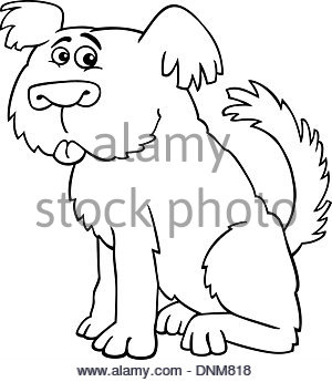 300x345 Cartoon Illustration Of Funny Shaggy Sheepdog Or Bobtail Dog