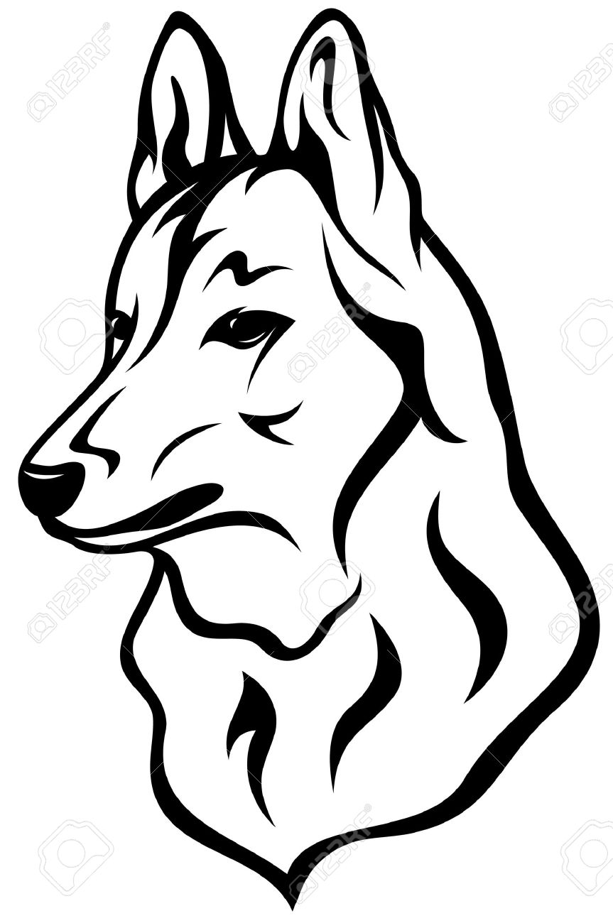 863x1300 Dog Head Vector Illustration Royalty Free Cliparts, Vectors,