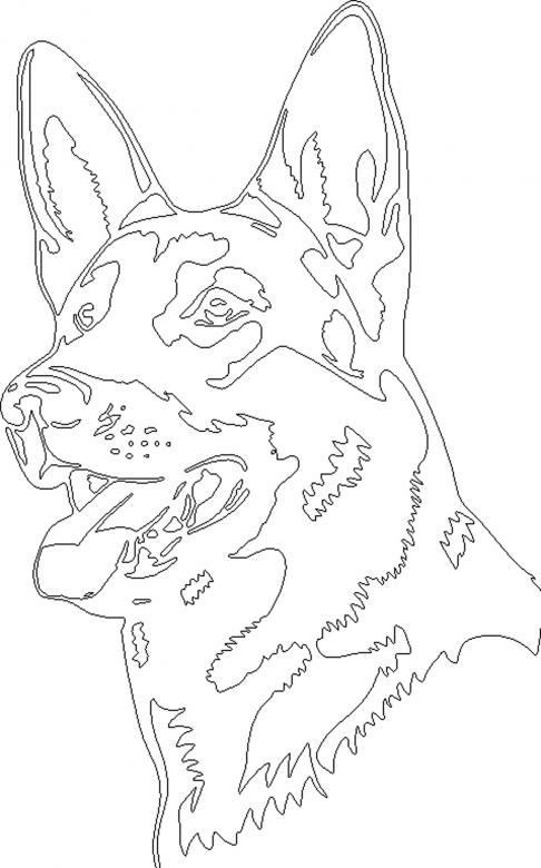 486x780 Dog Head Wireframe