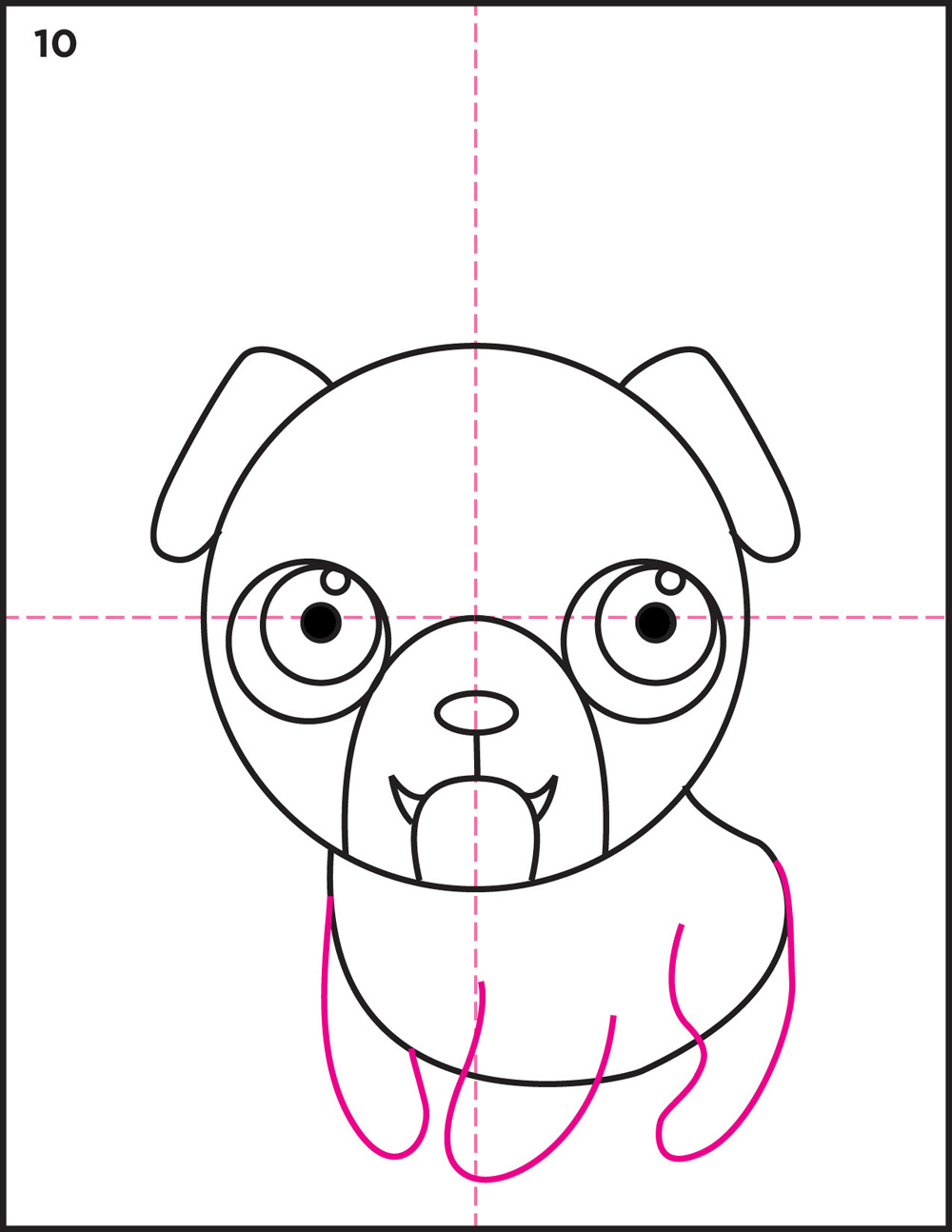 1000x1294 How To Draw A Pug