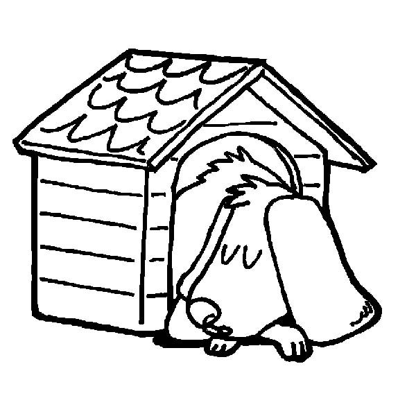 600x600 Download Dog House Coloring Page
