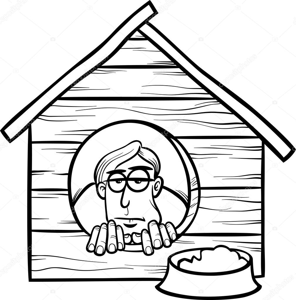 1008x1023 In The Dog House Saying Cartoon Stock Vector Izakowski