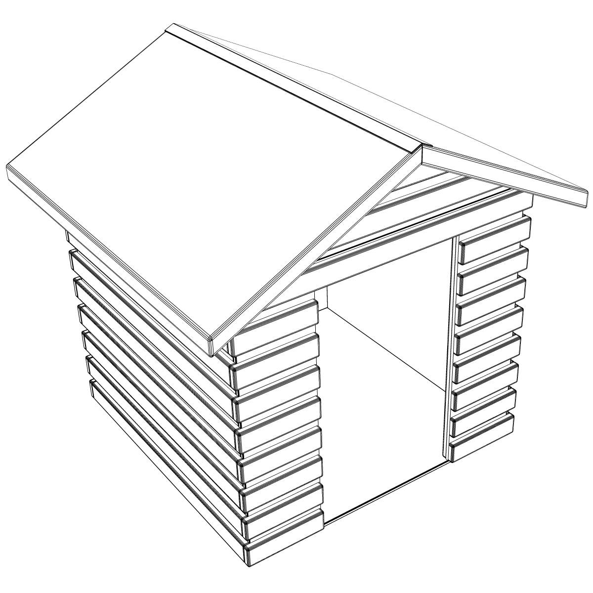 1200x1200 Dog House 3d Cgtrader