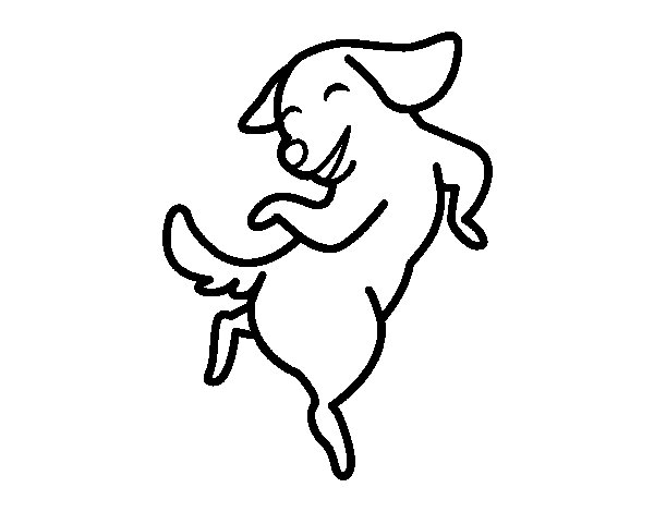 600x470 Dog Jumping Coloring Page