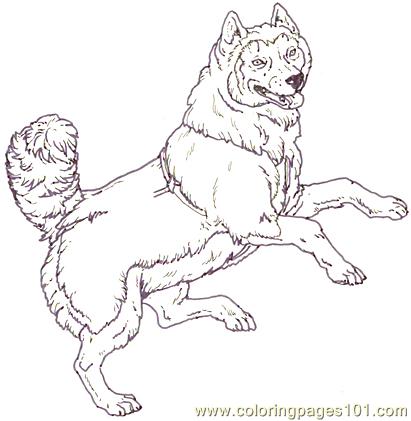 411x421 Mural Tsb Sled Dog Jumping Coloring Page
