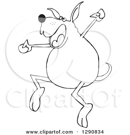 450x470 Royalty Free (Rf) Dog Jumping Clipart, Illustrations, Vector