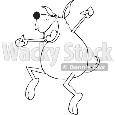 400x400 Of A Happy Black And White Dog Jumping For Joy