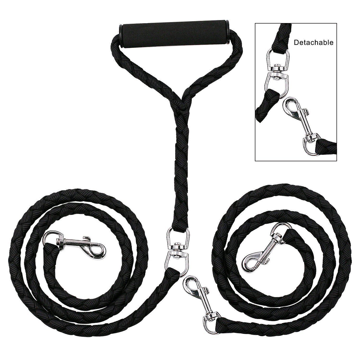 1500x1500 Startostar Detachable Double Dog Leash No Tangle 2 In 1 Dual Pet