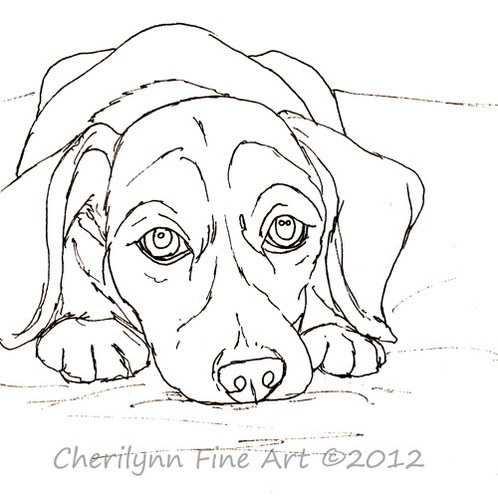 Dog Line Drawing
