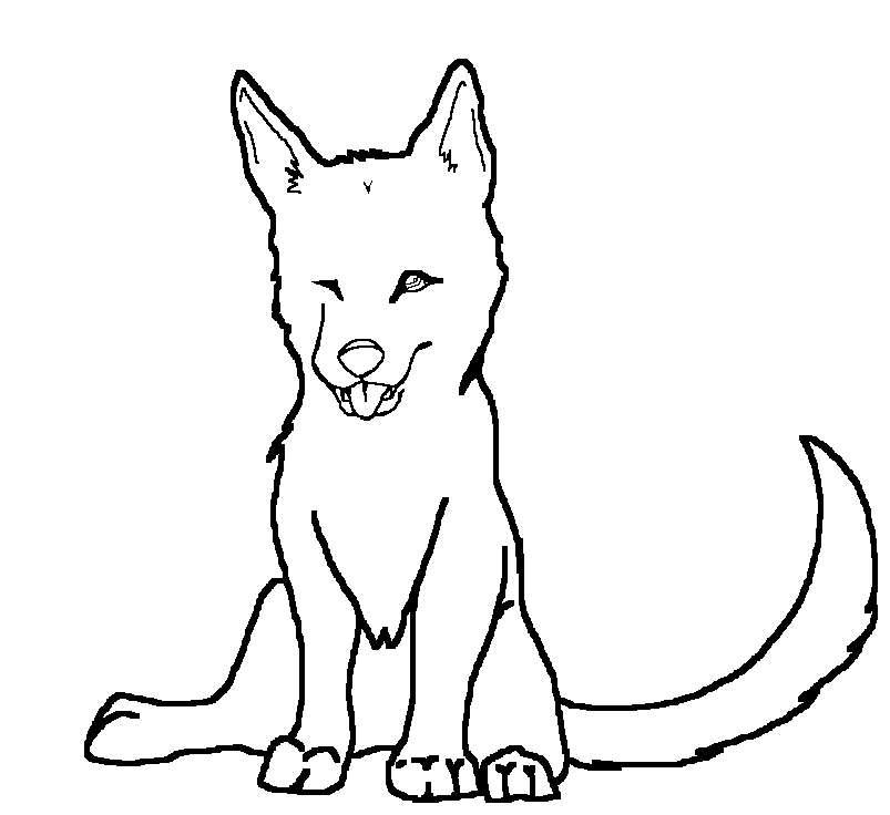 803x736 Wolf Dog Lineart By Majesticwolfxx