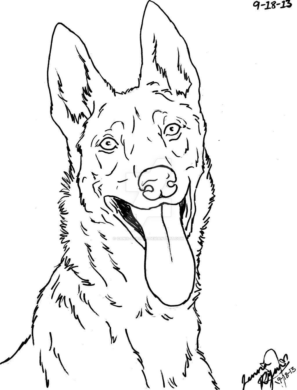 Dog Line Drawing Art at GetDrawings | Free download