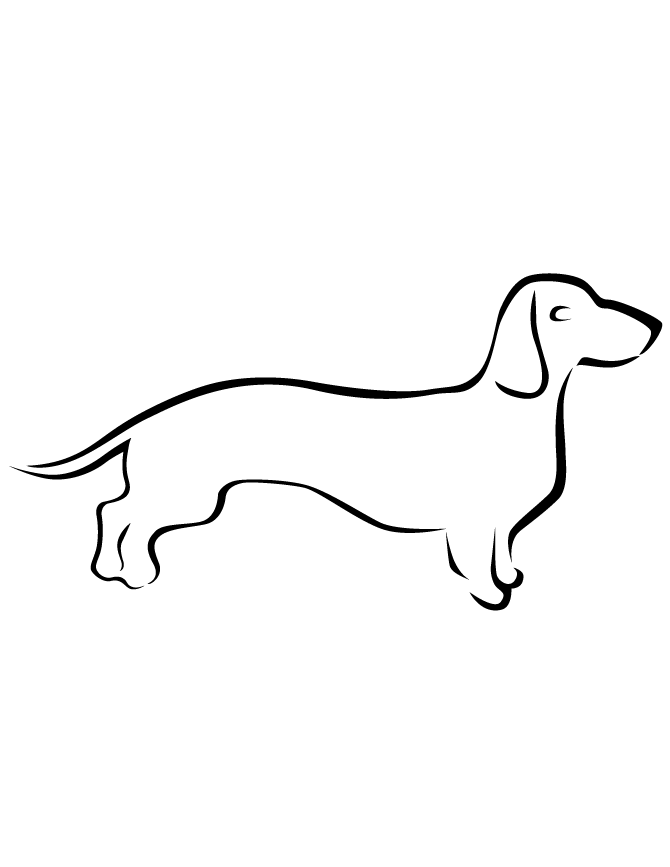 670x867 Simple Dog Line Art Coloring Page H Amp M Coloring Pages