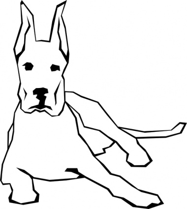 380x425 Simple Drawn Drawing Dog Straight Lines Animal Mammal Vector, Free