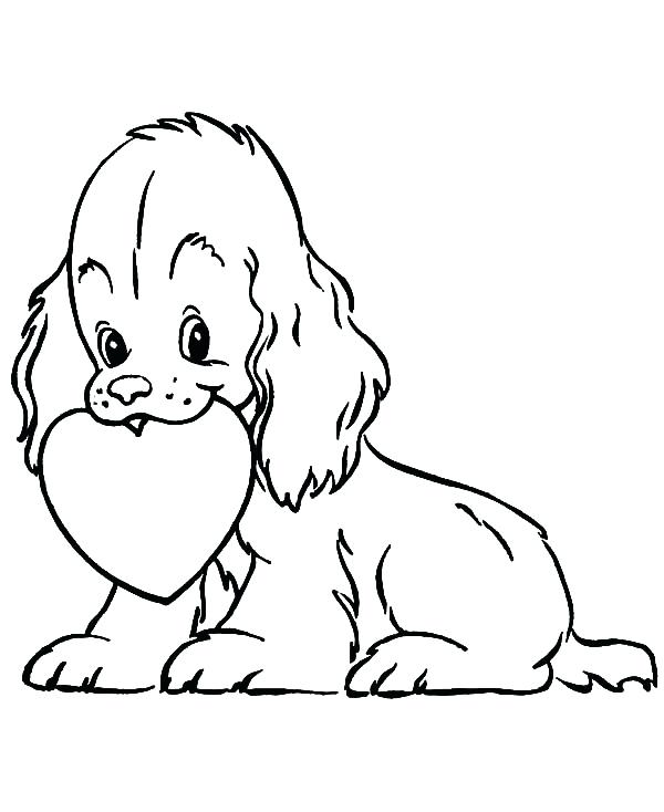 600x734 I Love You Pictures To Color Loving Dog I Love You Coloring Pages