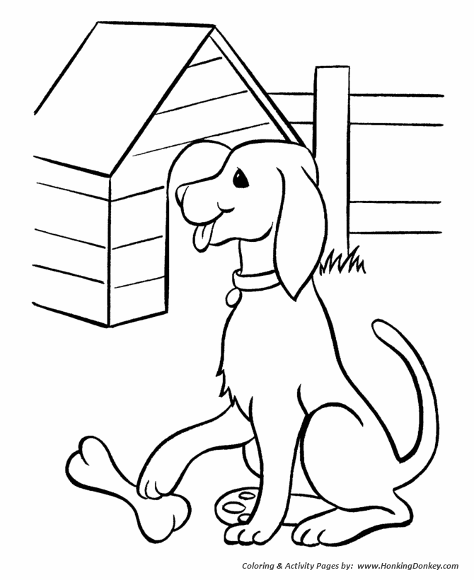 670x820 Pet Dog Coloring Pages Free Printable Pet Dog And His Bone