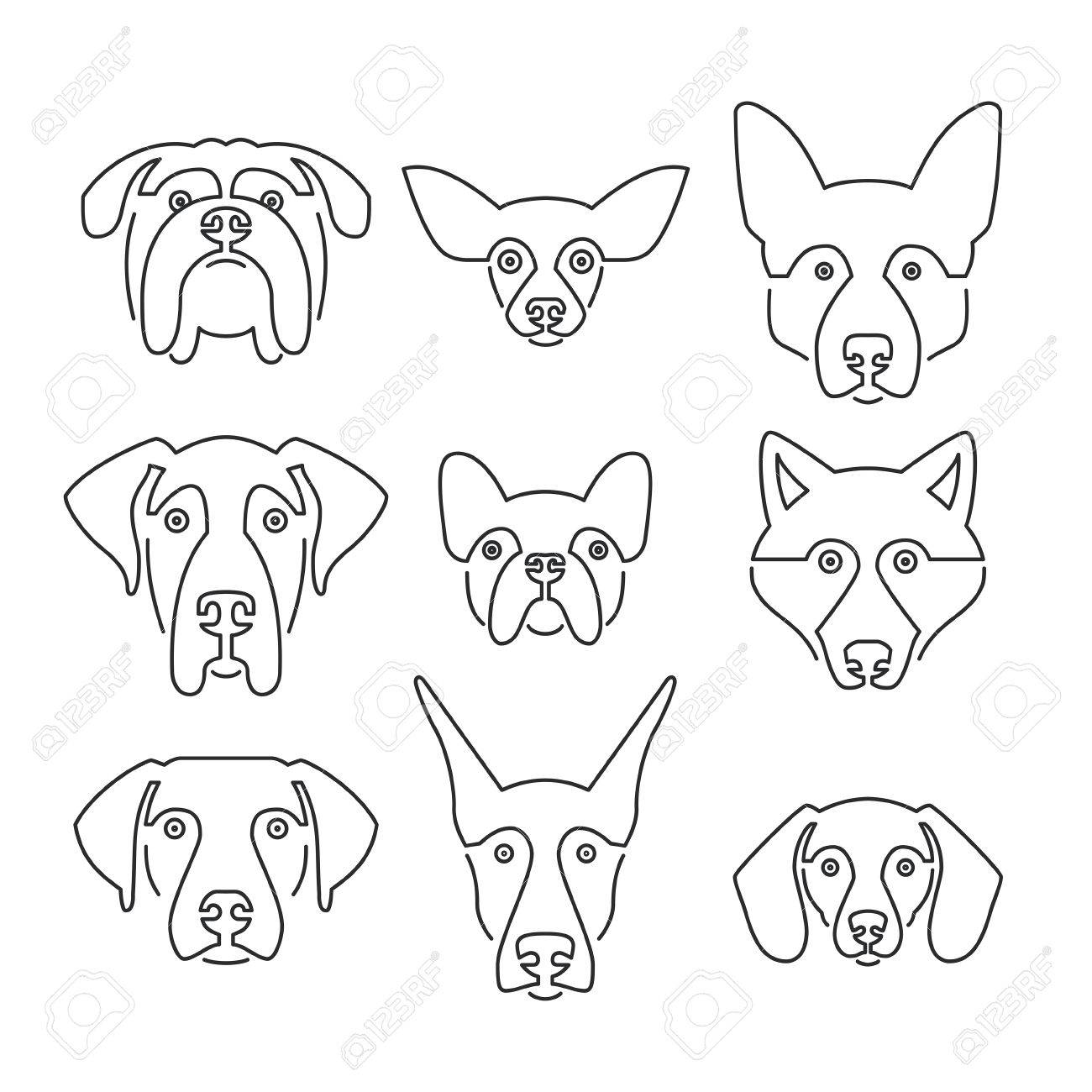 1300x1300 Creative Portrait Collection Of Different Dog Breeds, Including