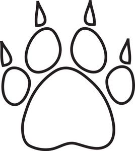 268x300 Paw Print Clipart Image Dog Paw Print With Claws Outline