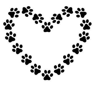 400x362 Heart Shaped Paw Prints Craft Stencil Dogcatpuppykittenpet 2
