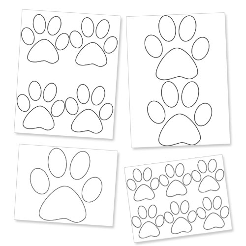 500x500 Printable Paw Template Dog Paw Prints Printable