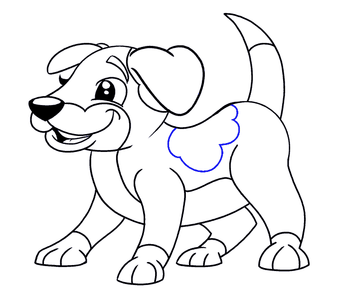 678x600 How To Draw A Cartoon Dog Easy Drawing Guides