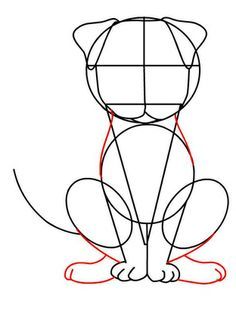 236x310 Sitting Dog Drawing