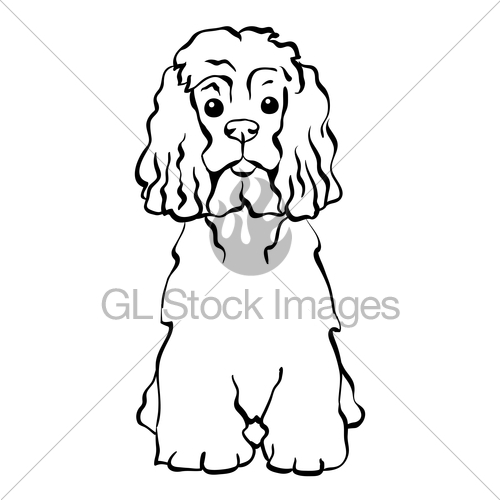 500x500 Vector Sketch Funny Dog Sitting Gl Stock Images