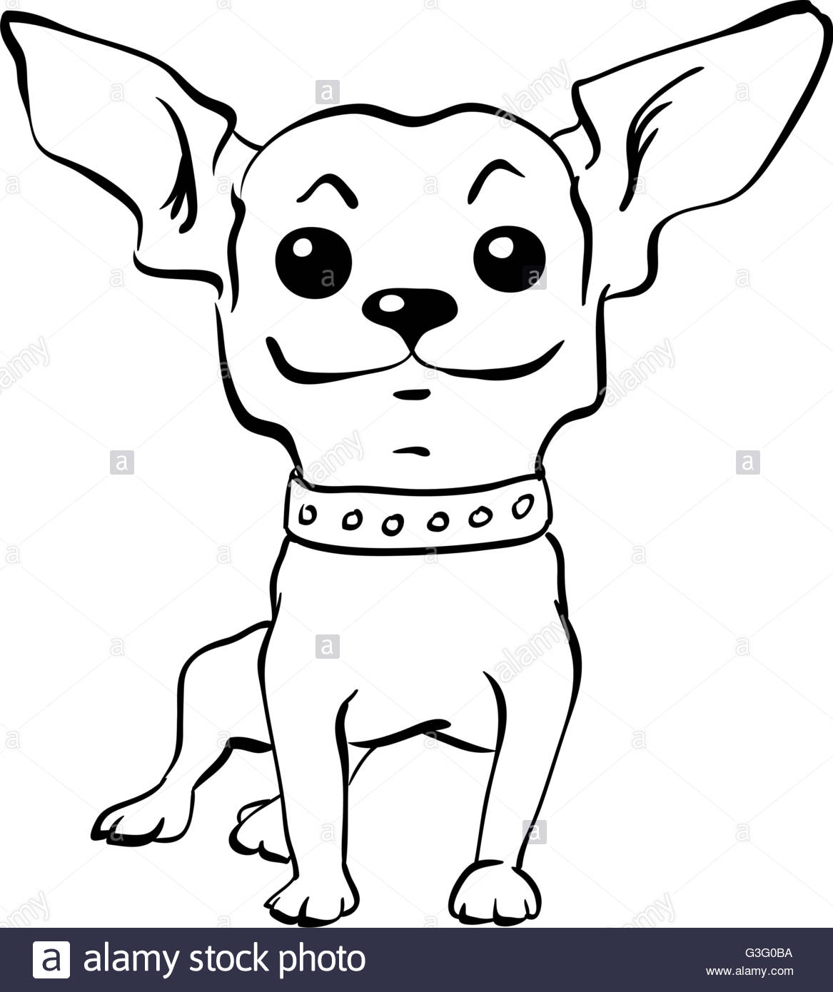 1167x1390 Vector Sketch Funny Chihuahua Dog Sitting Stock Vector Art