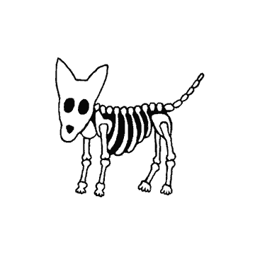 360x360 Rubber Soul Skeleton Dog