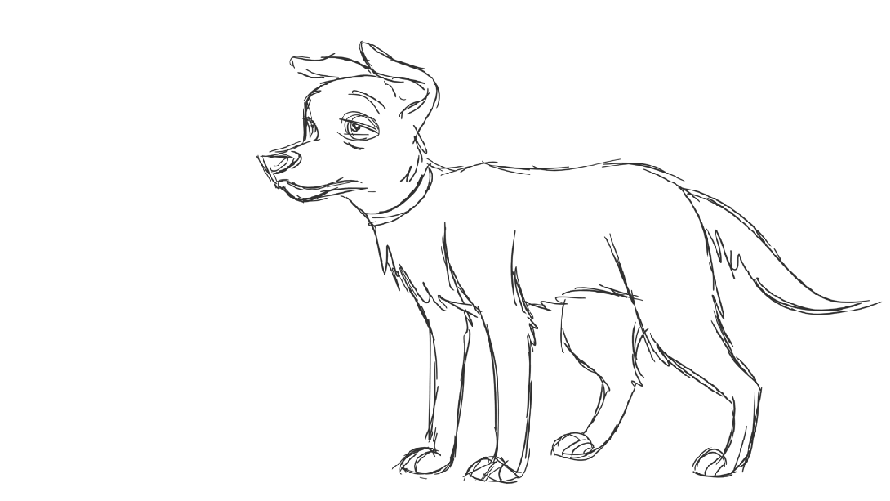 1000x563 Dog Stretching Animation Sketch By Cartoonsilverfox