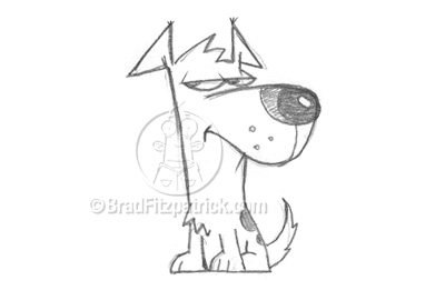 400x270 Drawings Of Dogs Cartoon Dog Character Sketch Drawing