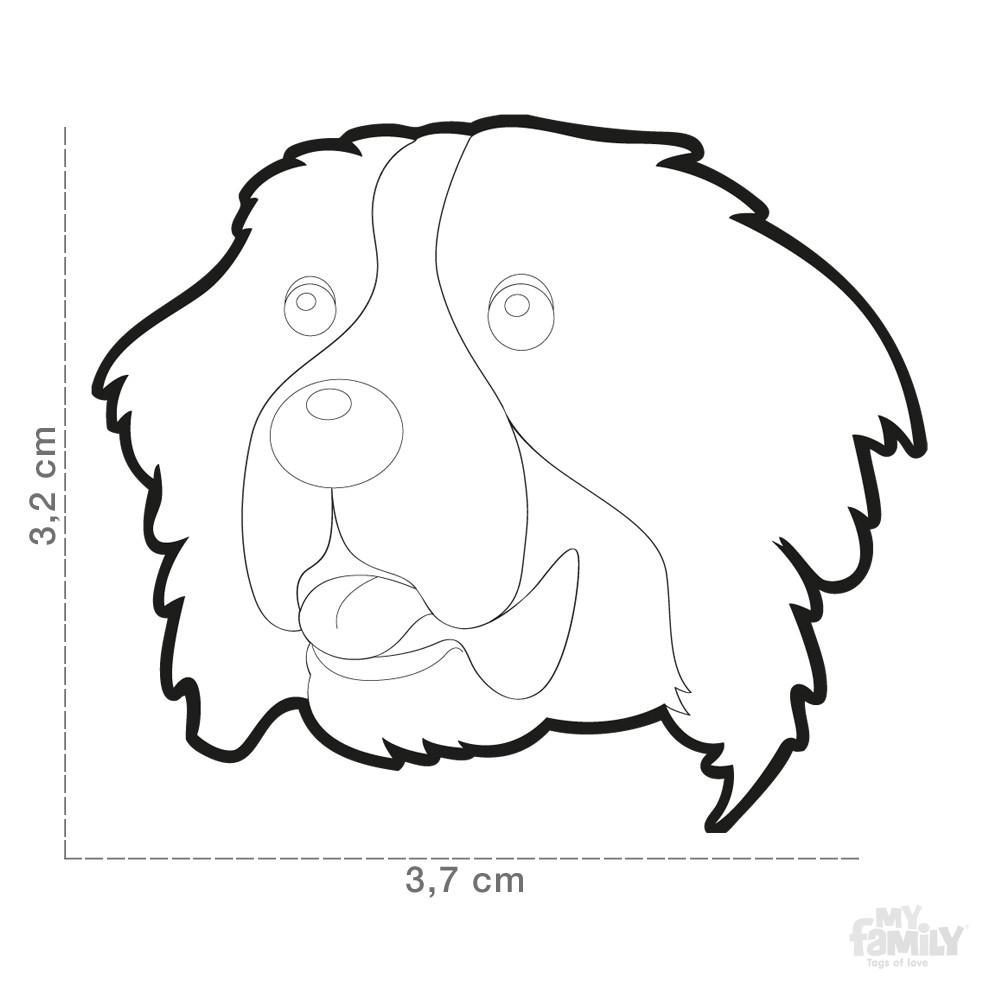 1000x1000 My Family Friends Bernese Mountain Dog Tag Charm Canvasback