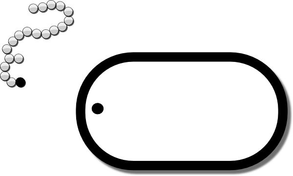 600x361 Dog Tag Black Clip Art